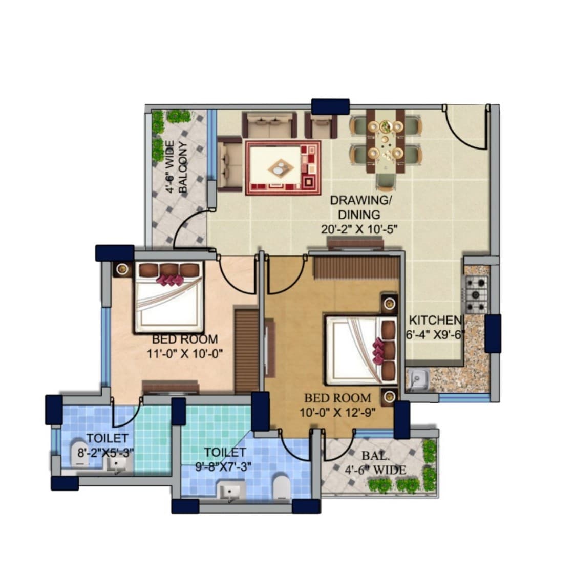 2 BHK Apartment