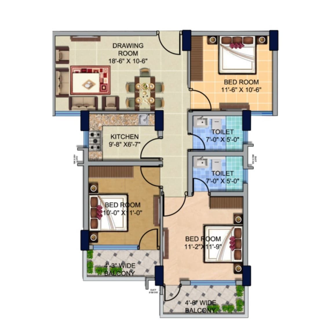 3 BHK Apartment